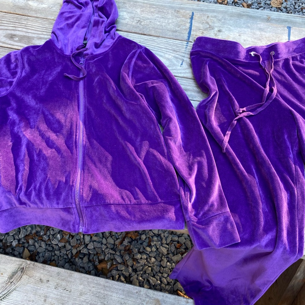 Purple Velour Tracksuit